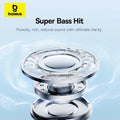 Baseus BH1 Lite ENC Wireless Headphones Bluetooth 6.0 Clear Call Headsets Super Bass Hit Earphones 80H Playtime Over Ear Headset