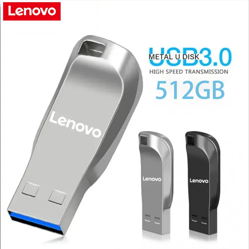 Lenovo High Speed USB 3.0 Flash Drives 512GB Multiple Capacities Metal Pendrive Memory Stick For Phone Computer Storage U Disk