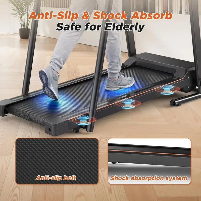 2.5HP Walking Treadmill with Long Handrails, 300 lbs - View 4 | SAMAG