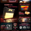Tablet Android 15 Cubot TAB KingKong S, 15300 mAh Battery, 16GB(6+10), 256GB, 10.1-Inch 90Hz Display, Camping Light, 48MP Camera