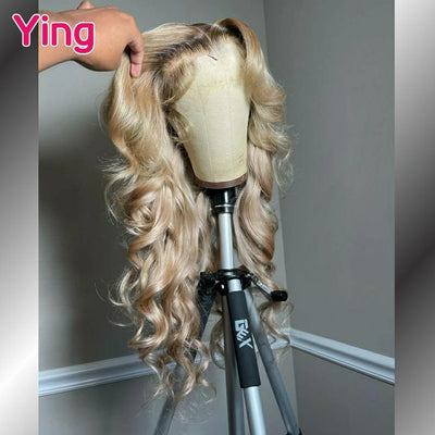 Dark Root Honey Blonde 13x4 13x6 Transparent Lace Front | SAMAG