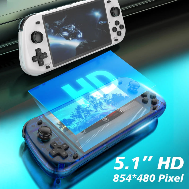 R50S Handheld Game Consolas 5.1 Inch 128G Retro Portable Gaming Player with Dual Joystick Two player Online