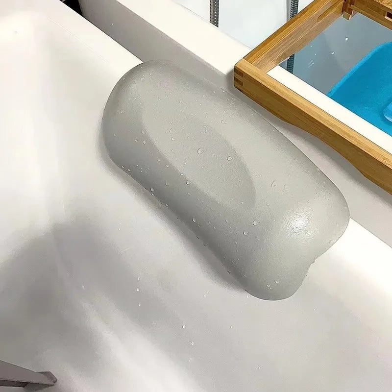 Waterproof Non-Slip Spa Bath Pillow for Hot Tub – Memory Foam Padded Head & Back Cushion with Suction Cups, Comfortable Bathtub