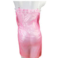 PVC Transparent Thin Strap Dress Body-Hugging Wrap Style Garment for Adults Pink Bar Prom Dress