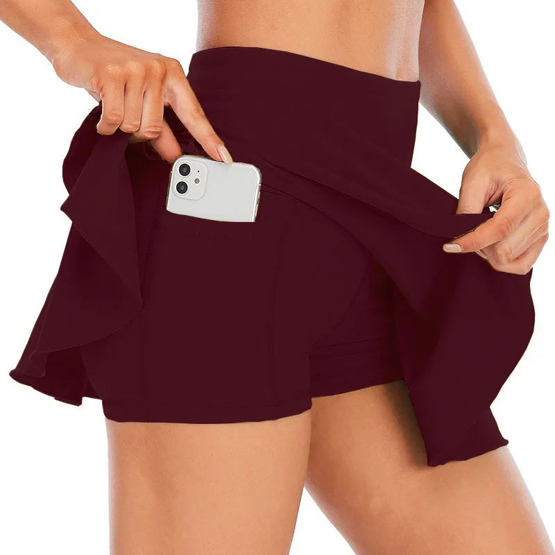 Cloud Hide Fitness Tennis Skirts Badminton Golf S-XXXL Skirt High Waist Shorts Women Athletic Running Sport Girls Pleated Skorts