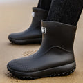 Men's Short Rain Boots Anti-Slip Work Boots Fishing Car Wash Labor Protection Water Shoes Lightweight Durable Rubber Material