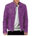 Business Style PU Leather Jacket Stand Collar Slim Fit Zipper Coat Multiple Colors Autumn New Arrival Fashion Urban Outerwear