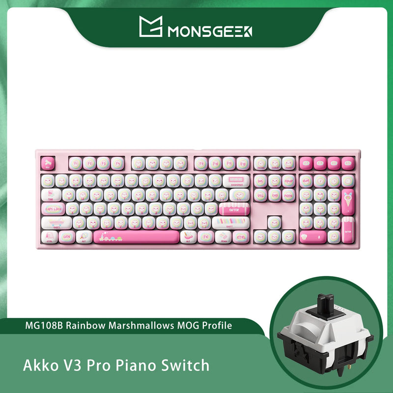 Akko MonsGeek MG108B Bun Wonderland Wireless Mechanical - Visuel 16 | SAMAG
