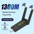Grwiibeou Wireless USB WiFi Adapter 1300Mbps Dongle Network Card Dual Band 2.4G/5G Receiver for PC Desktop - Visuel 4 | SAMAG