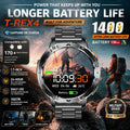 2026 New Military TANK 1400mAh Battery Smart Watch IP68 Waterproof LED Flashlight Heart Rate Sports tracker SOS Smart Watch Men
