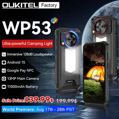 Global version Oukitel WP53 Rugged Phone 6.52" HD Camping | SAMAG