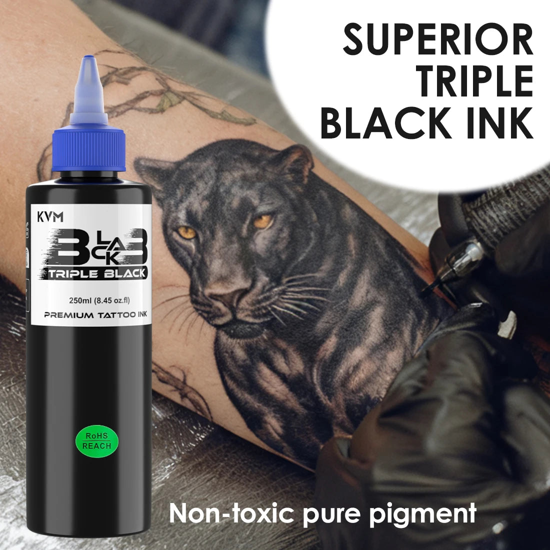1Pcs 8oz Professional Black Tattoo Ink Pigment Body Art Tattoo Ink Permanent Makeup Beauty Paints for Body Tattoo Accessories