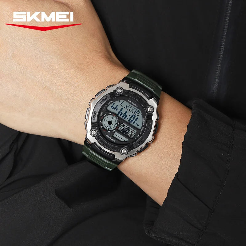 SKMEI 2517 Military Electronic Light Watch Sports LED Watches 5BAR Waterproof Digital Wrist Watch For Men Reloj Hombre