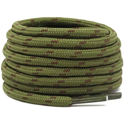 2 Pairs Work Boots Shoe Laces Diameter 4.5mm Heavy Duty Hiking Shoelaces for Men Women Round German Training Shoelace