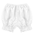 Women Imitation Silk Bloomers Lace Trim Panties Victorian Pumpkin Shorts