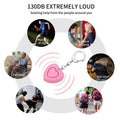 Heart Shape Personal Safety Alarm, 130dB Emergency Self Defense Keychain for Women, Personal Security Anti Attack Tool