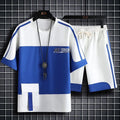 Summer New Fashion Printed Short Sleeve T - shirt Set Men's Casual Relaxed Breathable Sports Two - Piece M - View 4 | SAMAG