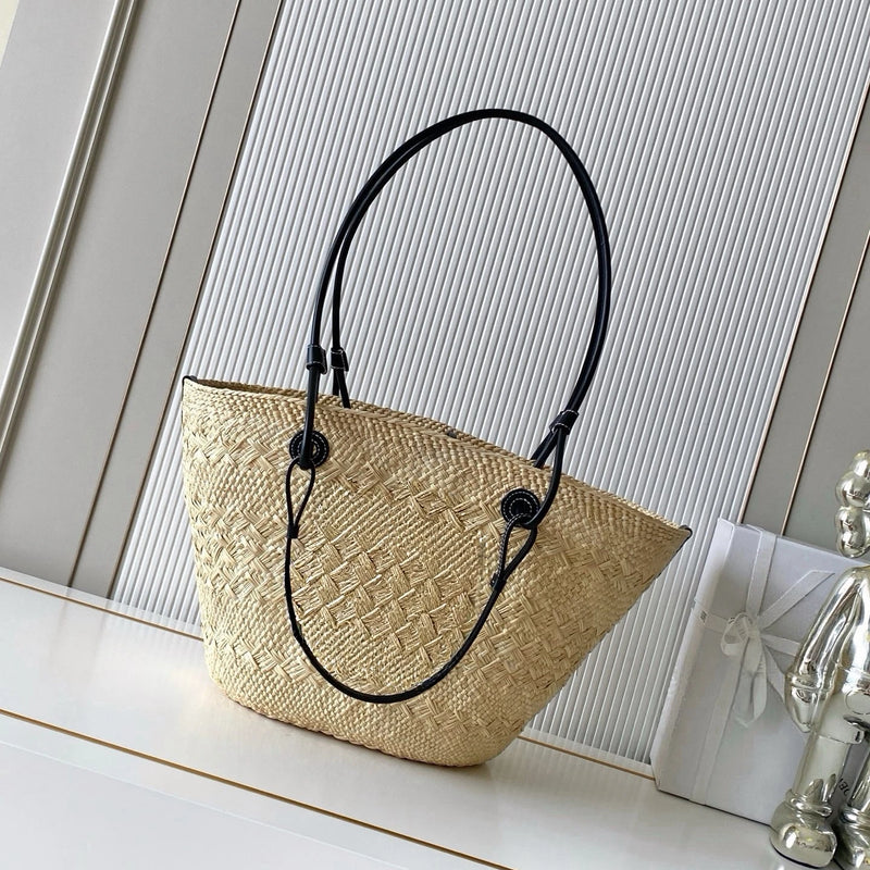 2026 Luxury Brand Designer Beach Tote Shoulder Bag Straw Bag Women Handbag Premium Female Crossbody Bags