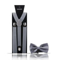 Fashion Mens Suspender Bow Tie Set Man Shirt Pants Dress Women Wedding Party Solid Color Suspender Suit Skirt With Braces Straps