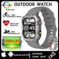 2026 New Men Smart Watch HD Bluetooth Call Sleep Heart Rate Health Monitoring Outdoor LED Flashlight Waterproof Sports Smartwatc