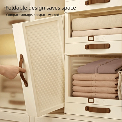 Household Plastic Drawer Organizer Foldable Pull Out Cabinet Storage Stackable With Handle Box Home Use | SAMAG