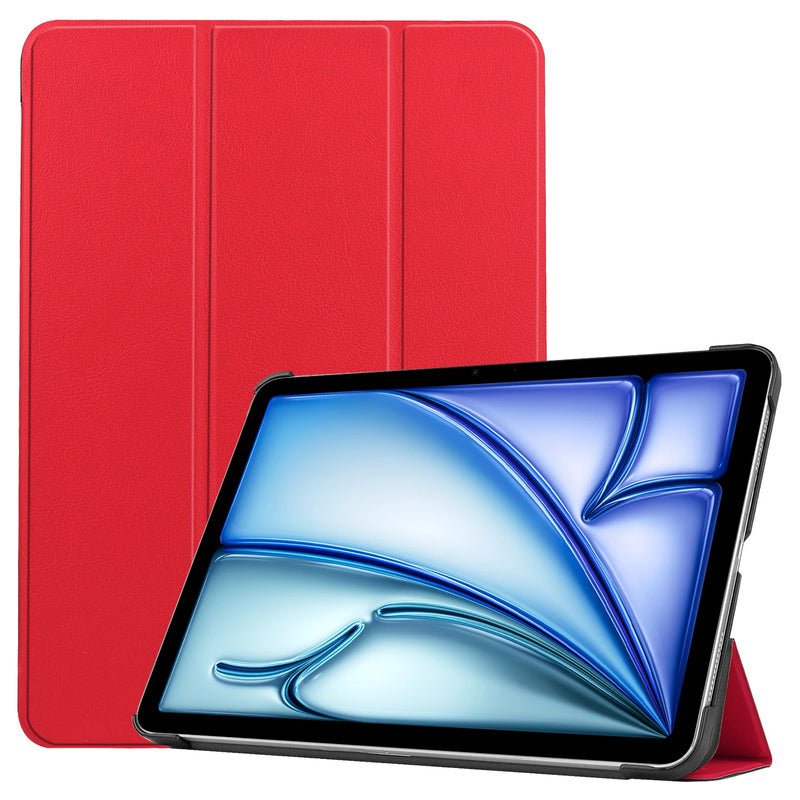 Tablets case  For Ipad air11 2024 11 inch Book Flip Cover with Stand Auto Wake Sleep  Three fold Caster hard shell