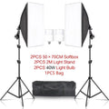 20-135W Softbox Lighting Kit 50x70CM Photography LED Lamp Professional Continuous Light System Equipment For Photo Studio
