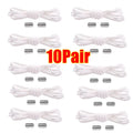 NEW Elastic Shoe Laces Sneakers Shoelace No Tie Shoelaces Metal Lock Lazy Laces for Kids and Adult One Size Fits All Shoe