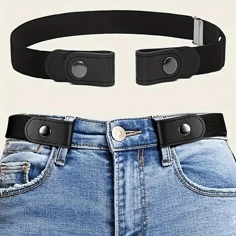 Jeans Elastic Waistband For Women/Men No Bulge No Buckle Stretch Elastic Waist Belt Versatile and Minimalist Elastic Waistband