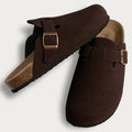 Crestar Cork Suede Mules Slippers For Women Fashion Men Clogs Shoes Classic Cork Antislip Outdoor Slippers With Arch Support