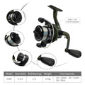 New 1.65mTelescopic Fishing Rod And Spinning Reel Kit with Baits Hooks Travel Pole Set Bait Hook Tackle Set for Outdoor Sports