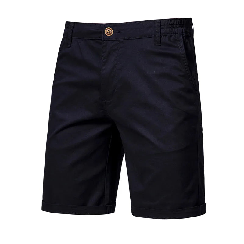 Summer Men's Shorts Solid Color Mid-Waist Elastic | SAMAG