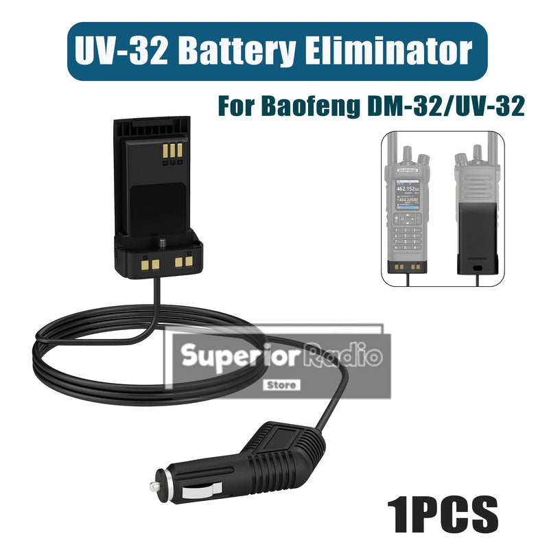 Baofeng UV-32 DM-32 Battery Eliminator 12-24V DM32 UV-32 Walkie Talkie Car Charger Radio Cigarette Lighter Accessories 1/2/5PCS