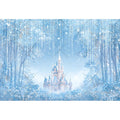 Ice Castle Girls Princess Birthday Party Decor Photography Backdrop Blue Curtains Photozone Background Photo Studio Shoots Props