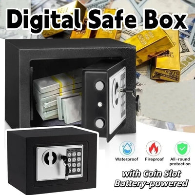 Anti - Theft Piggy Bank Password Lock Key Small Digital Safe Box Battery - powered Household Combination Security | SAMAG
