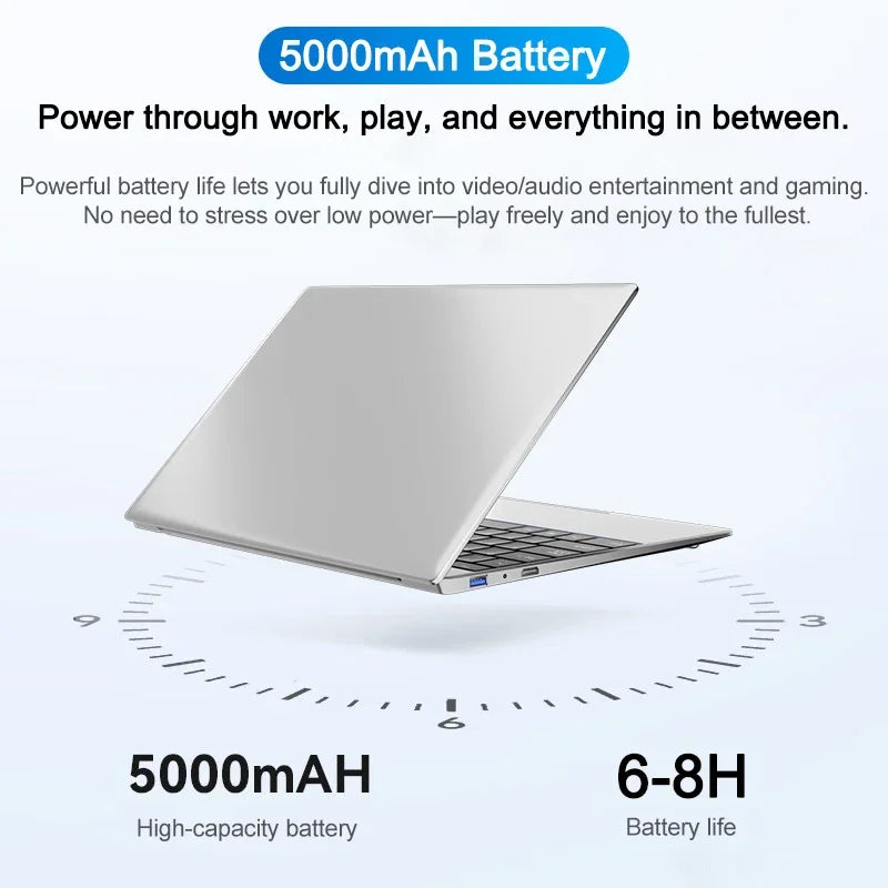 14.1 Inch Ultra Thin Laptop Intel I9-9900 32GB RAM 2TB SSD 5000mAh Battery Win11 Backlit Keyboard Fingerprint Gaming Note