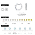 MODIAN D Color Moissanite Small Hoop Earrings 925 Sterling Silver Hollow Sparkling Ear Buckles For Women Wedding Fine Jewelry