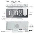 Alarm Clock Radio LED Digital Smart Watch Table Electronic Desktop Clocks USB Wake Up Clock with 180° Time Projector Snooze