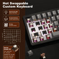 YUNZII AL68 Black QMK/VIA Mechanical Keyboard, Wireless - Visuel 5 | SAMAG