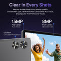 SVITOO Tablet 2026 Android 16 11 Inch 90Hz HD IPS Screen Unisoc T7250 Octa-Core Processor 4GB Physical RAM + 16GB Virtual RAM 128GB ROM 1TB Expandable 8800mAh Battery 2.4GHz 5GHz Dual Band WiFi 5 Bluetooth 5.0 GPS Widevine L1