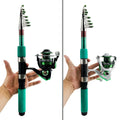 Super Hard Sea Fishing Rod Set Portable Saltwater Travel Pole Set Brake Drag 6Kg Spinning Reel for Bass Pike Pesca 2.1-3.6m