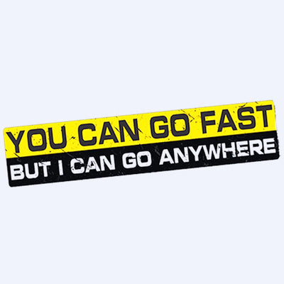 15cm x 3cm Car Styling Waterproof I Go Anywhere Decal | SAMAG