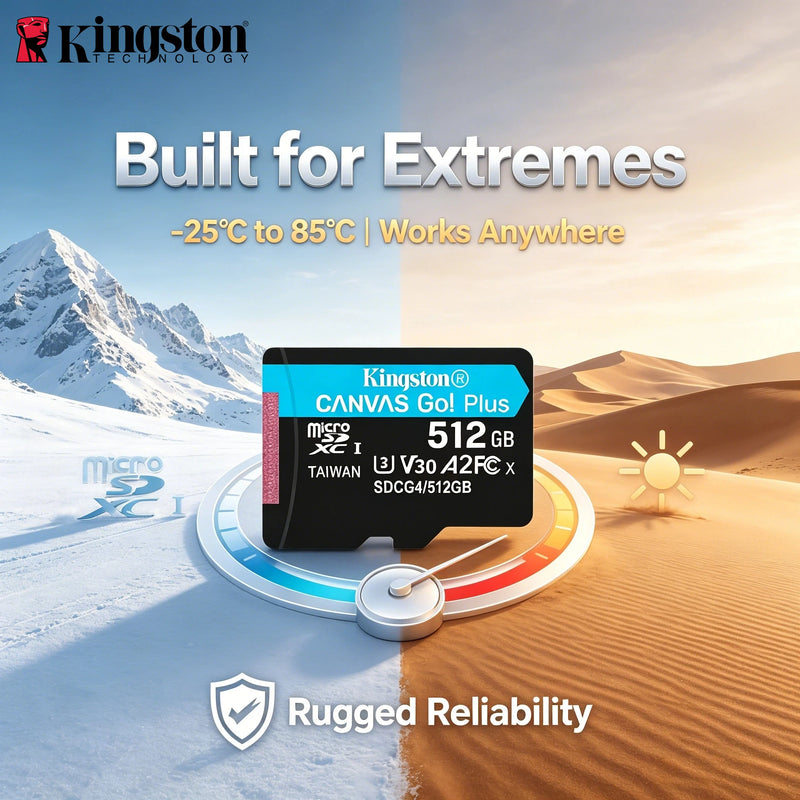 Kingston 256GB Canvas Go Plus Micro SD Card 200MB/s A2 U3 V30 Class 10 MicroSDXC Memory Card for Smartphone Drone 4K Video