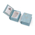 Flip Cover Book Shaped Jewelry Display Box Simple Earrings Ring Necklace Pendant Storage Box Portable Travel Jewelry Holder