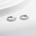 MODIAN D Color Moissanite Small Hoop Earrings 925 Sterling Silver Hollow Sparkling Ear Buckles For Women Wedding Fine Jewelry
