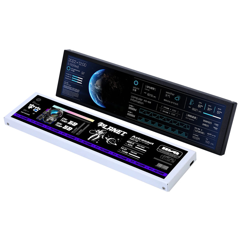 New 9.2 Inch USB-C Smart Screen IPS 1920x462 Secondary Screen Use TURZX Software CPU GPU RAM Computer Monitor for Windows 10 11
