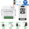 Tuya WiFi RF Smart Curtain Switch Smart Life Wireless Roller Shutter Remote Controller 110V 220V Timing Module,for Google/Alexa