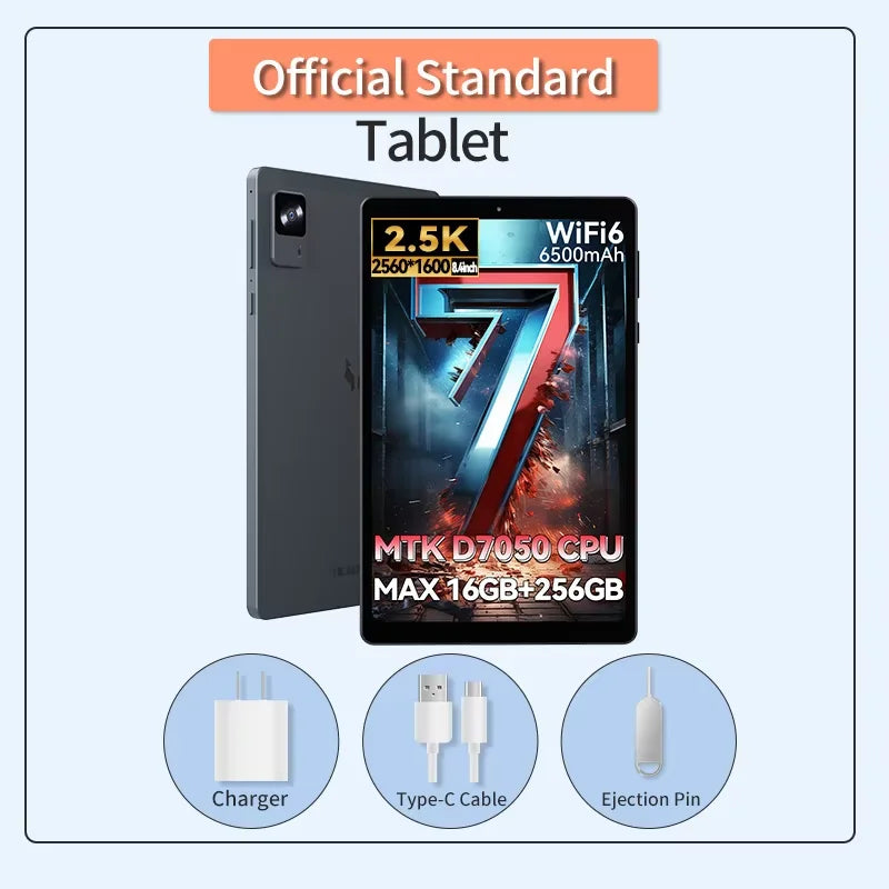 Headwolf FPad7 8.4inch Android 15 Tablet 2560x1600 16GB LPDDR5+256GB UFS 3.1, 6500mAh PD18W, 8MP/16MP Camera, SIM 4G LTE WiFi 6