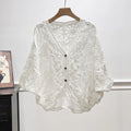 Fashion Hollow Out V - Neck Sun Protection Open Cardigan - View 6 | SAMAG