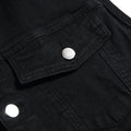 Men Classic Black Denim Vest Pure Color All Match Sleeveless Waistcoat Cotton Cargo Tank Top